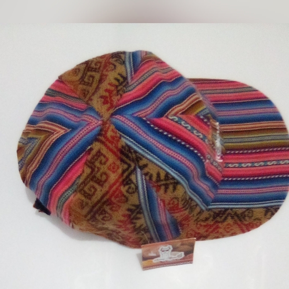 Peruvian Multicolor Striped Men's Hat - Picture 7 of 14
